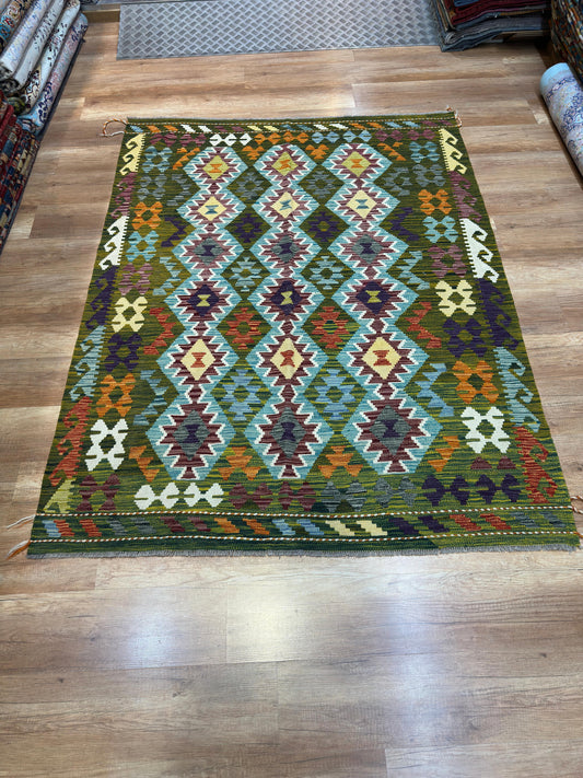Hand-Woven Patterned Carpet